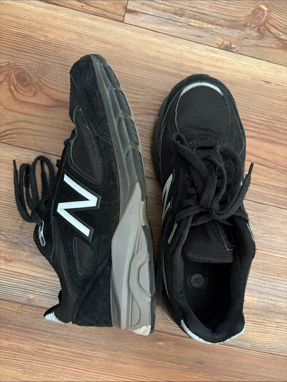 New Balance Black Athletic Shoes with Gray Accents